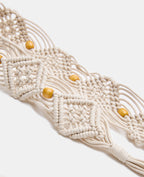 Ceinture à nouer en cordes avec perles