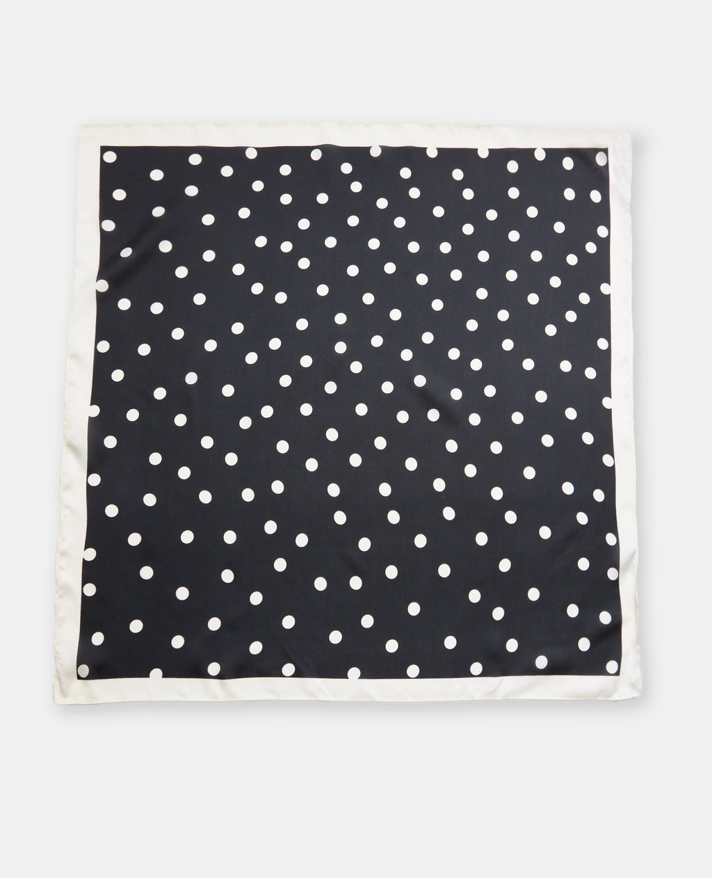 Foulard en satin motif pois
