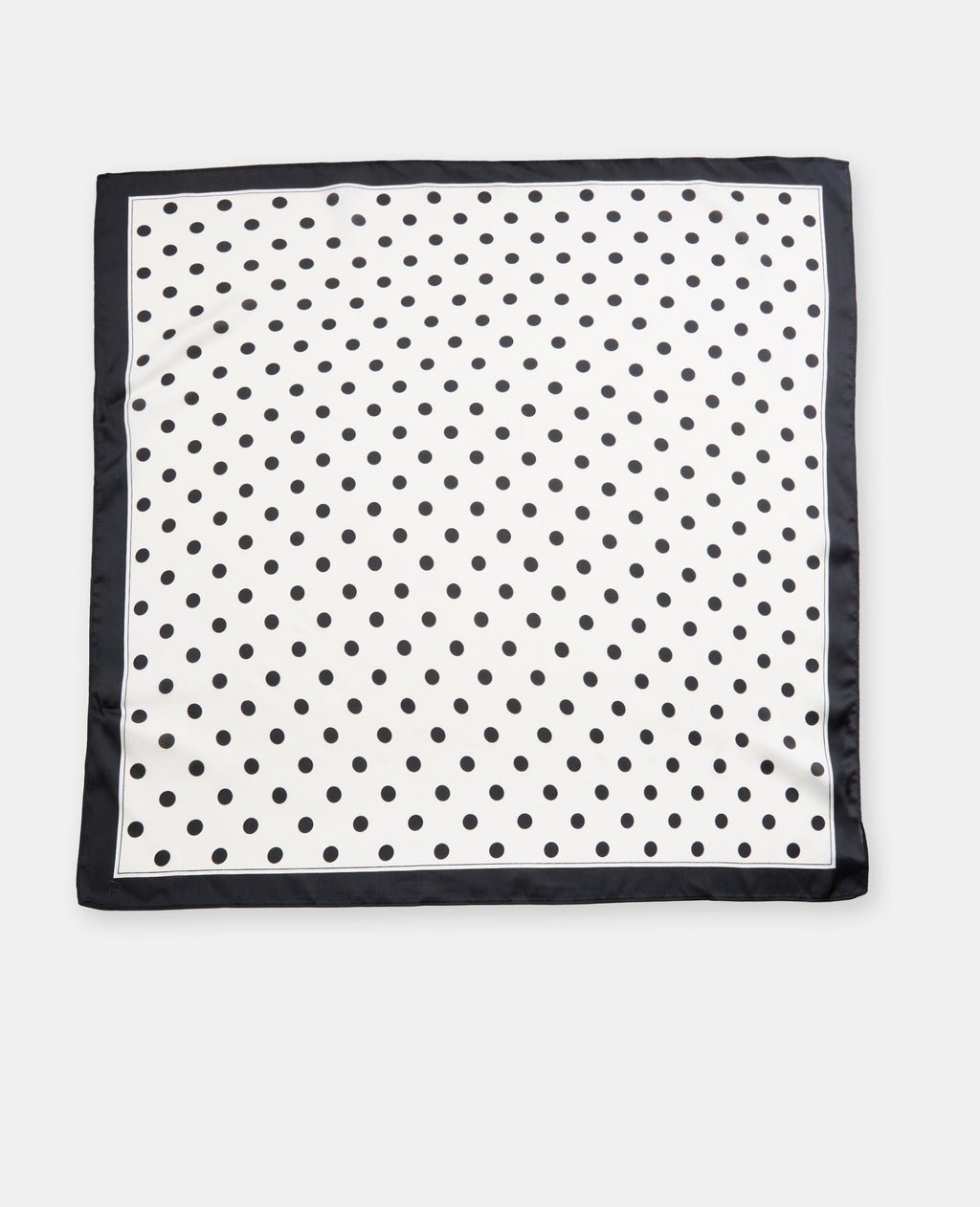 Foulard en satin motif pois