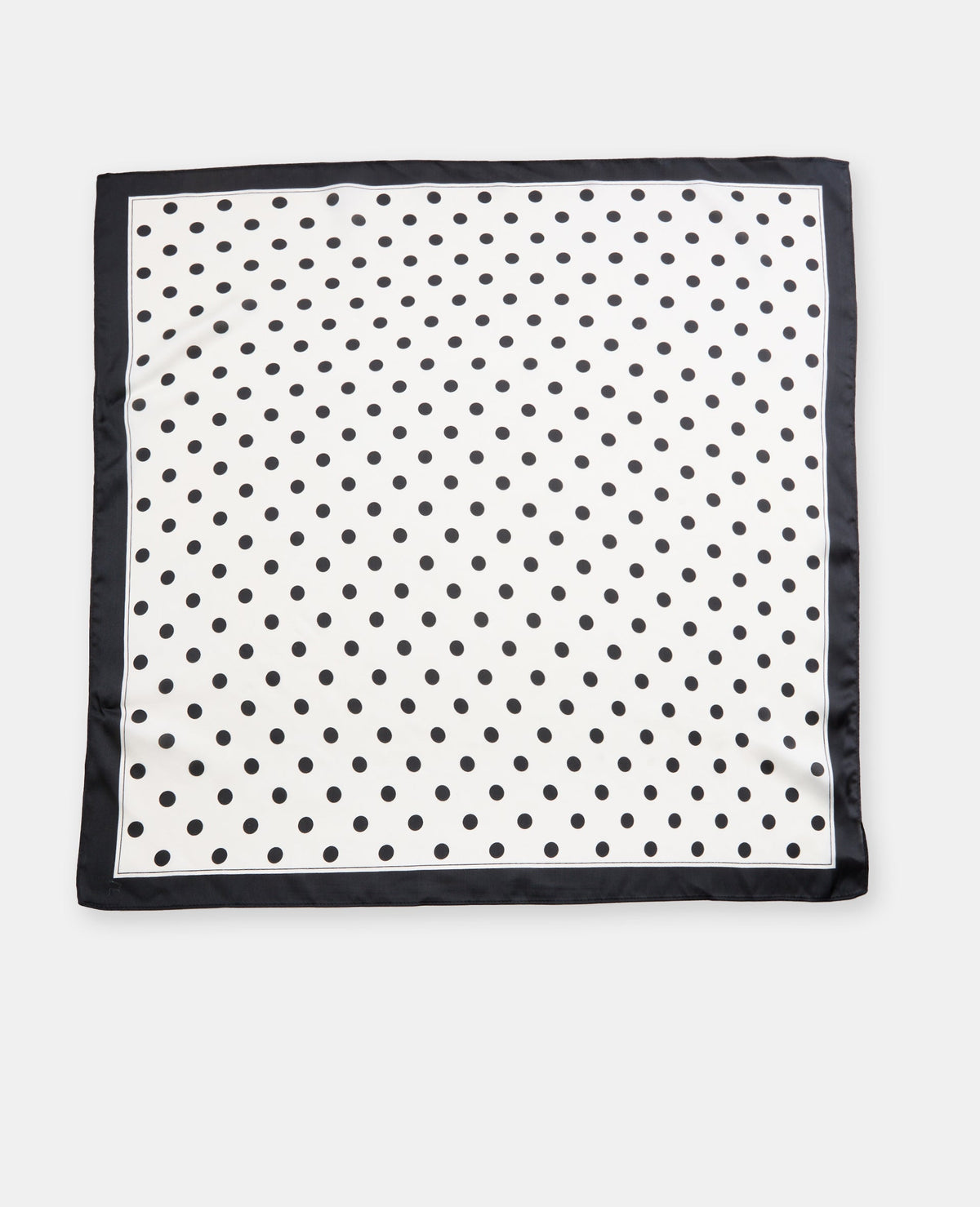 Foulard en satin motif pois