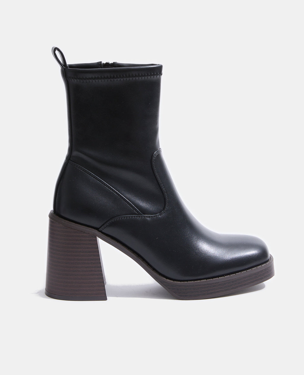 Boots plateformes simili avec talons blocs