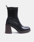 Boots plateformes simili avec talons blocs