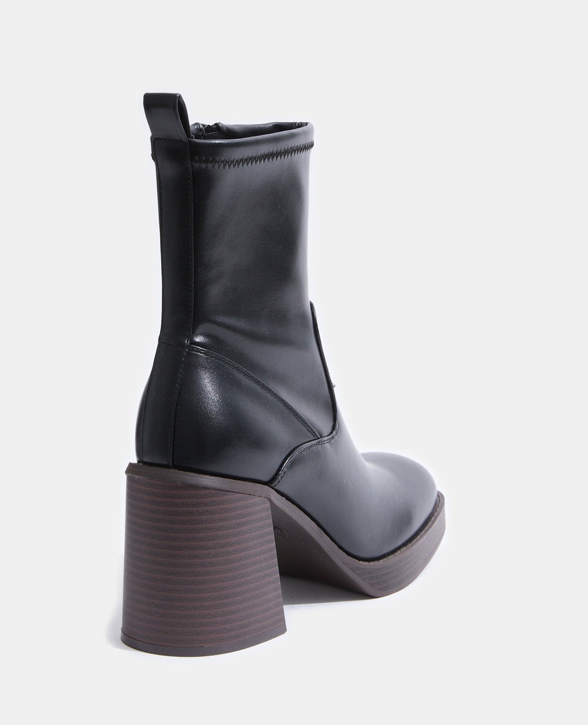 Boots plateformes simili avec talons blocs
