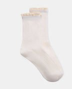 Paire de chaussettes avec bords dentelle crochet