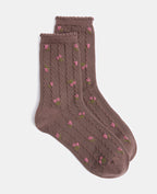 Paire de chaussettes avec fleurs