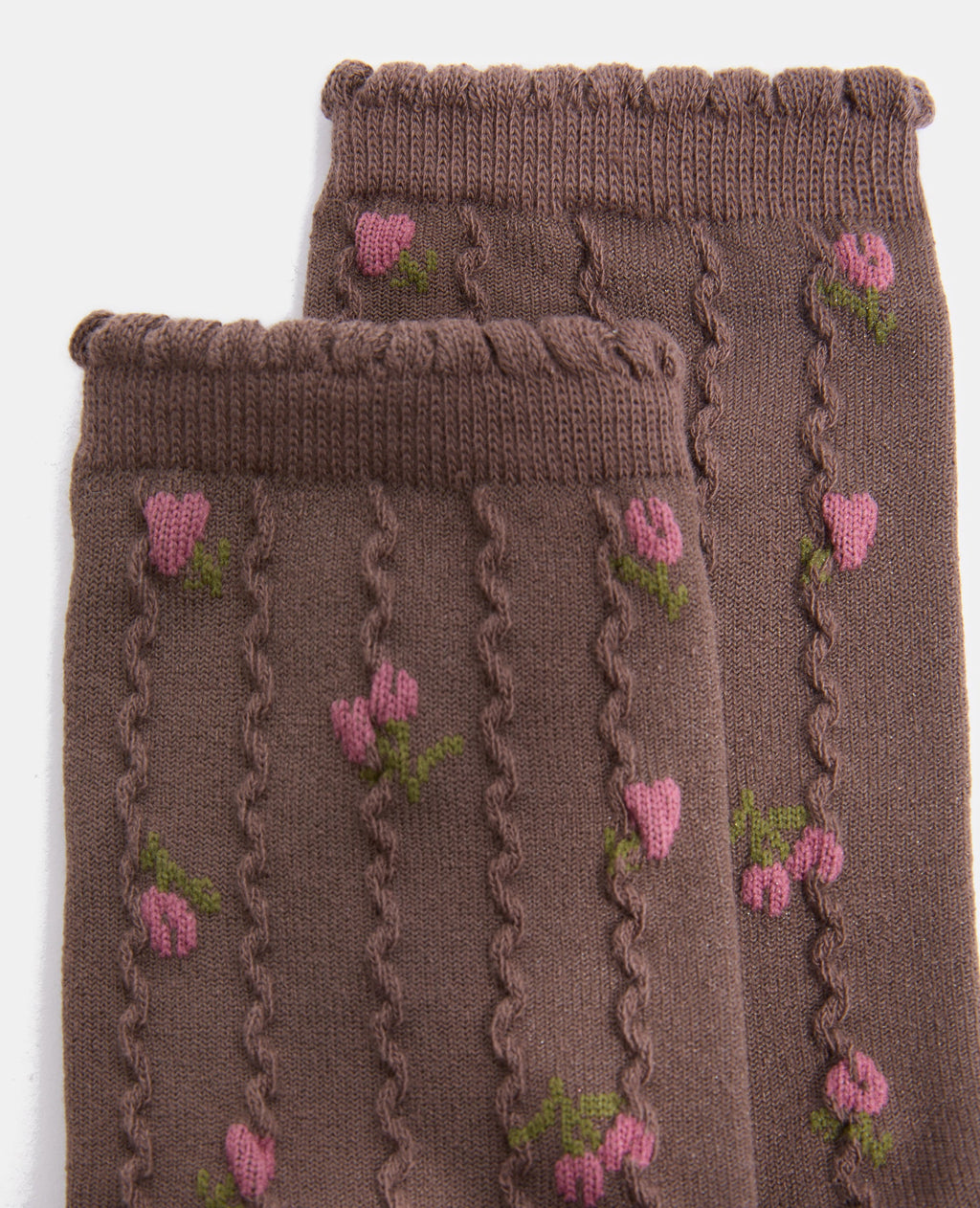Paire de chaussettes avec fleurs
