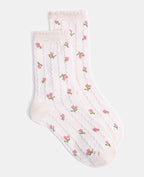 Paire de chaussettes avec fleurs