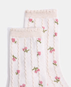 Paire de chaussettes avec fleurs