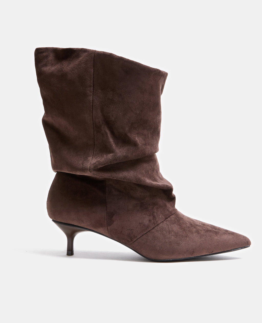 Boots en suédine petits talons tige ample