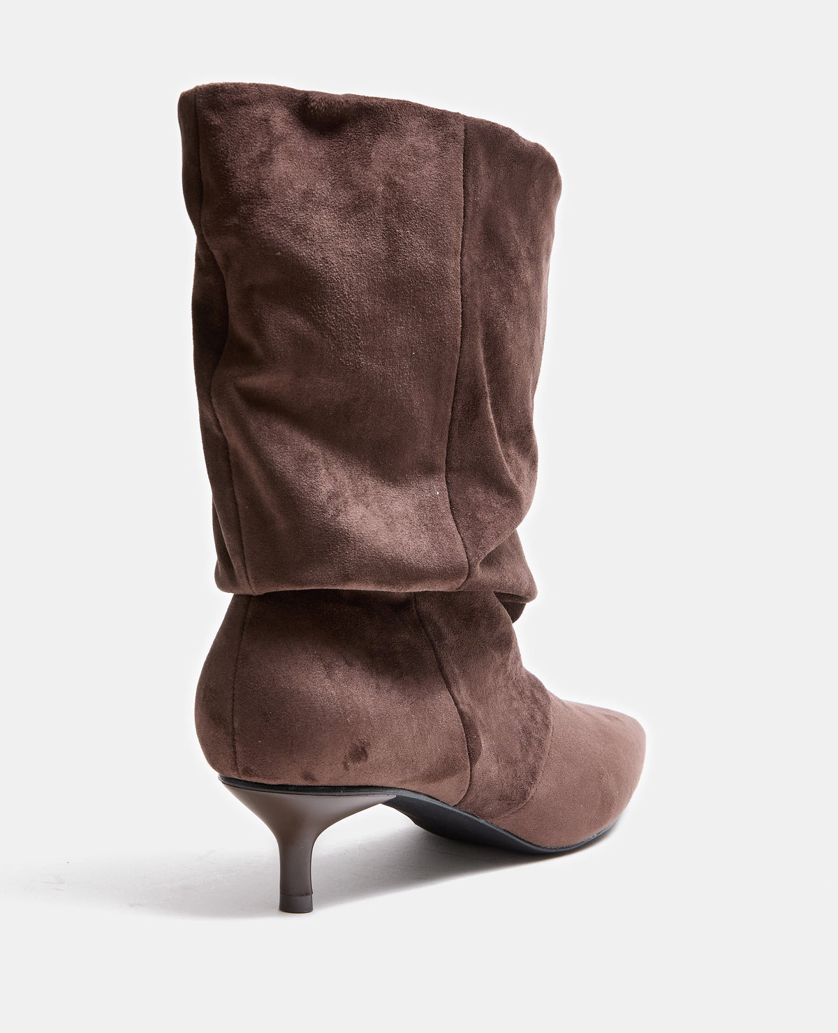 Boots en suédine petits talons tige ample