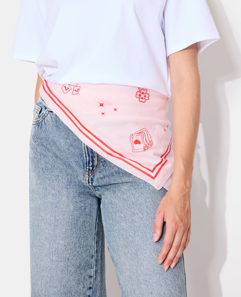 Foulard en tissu motif Lucky girl