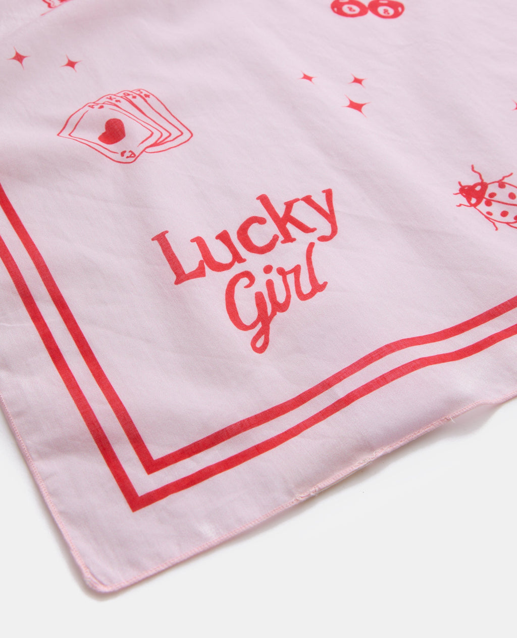 Foulard en tissu motif Lucky girl