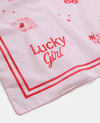 Foulard en tissu motif Lucky girl