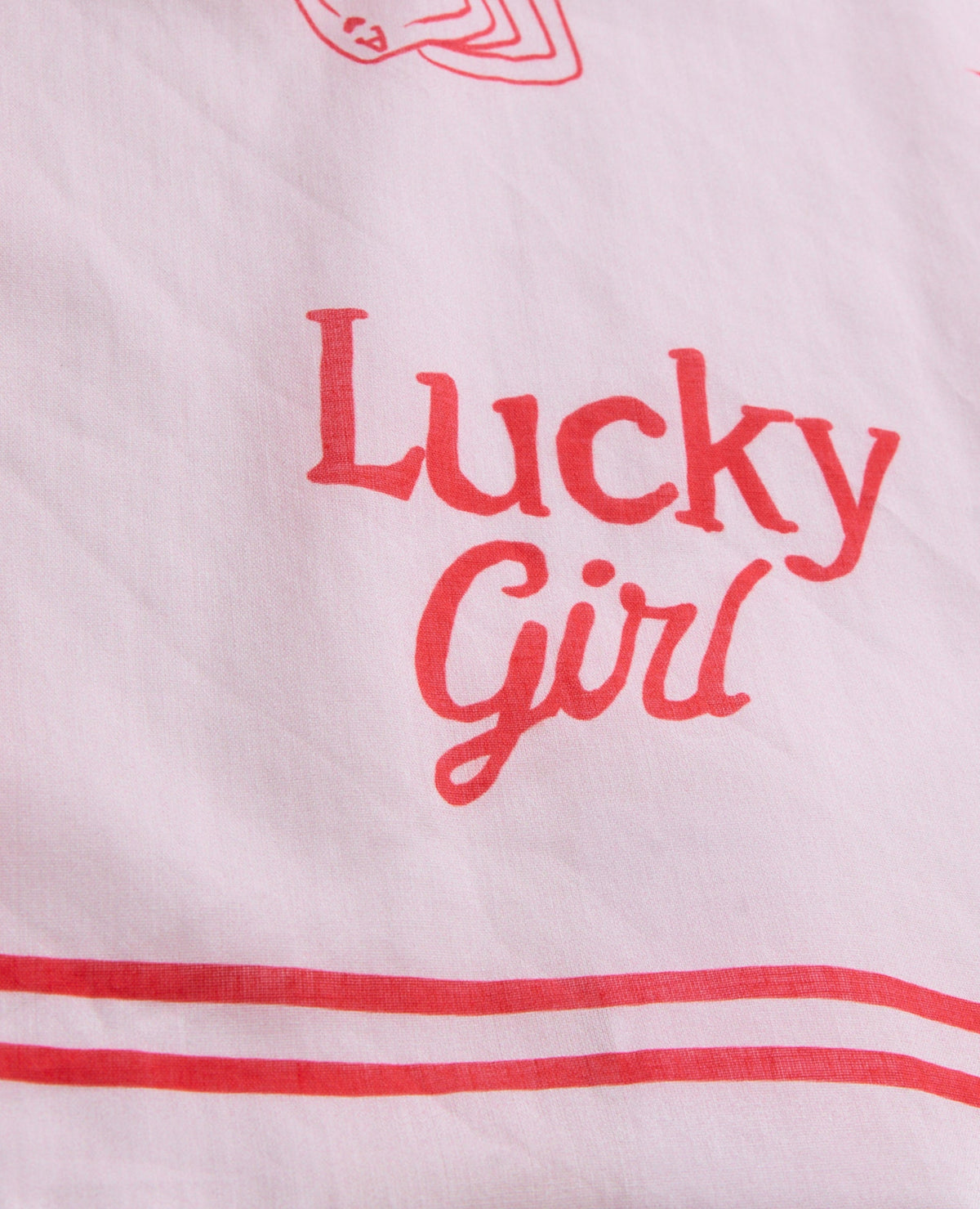 Foulard en tissu motif Lucky girl
