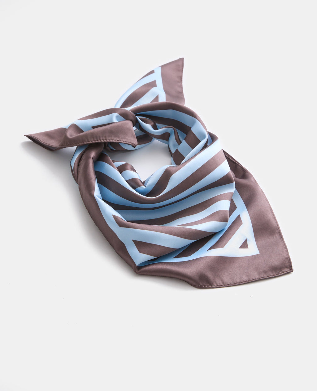 Foulard en satin motif rayures