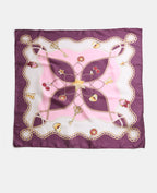 Foulard en satin motif chaînes et charms
