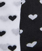 2 paires de chaussettes transparentes avec cœurs