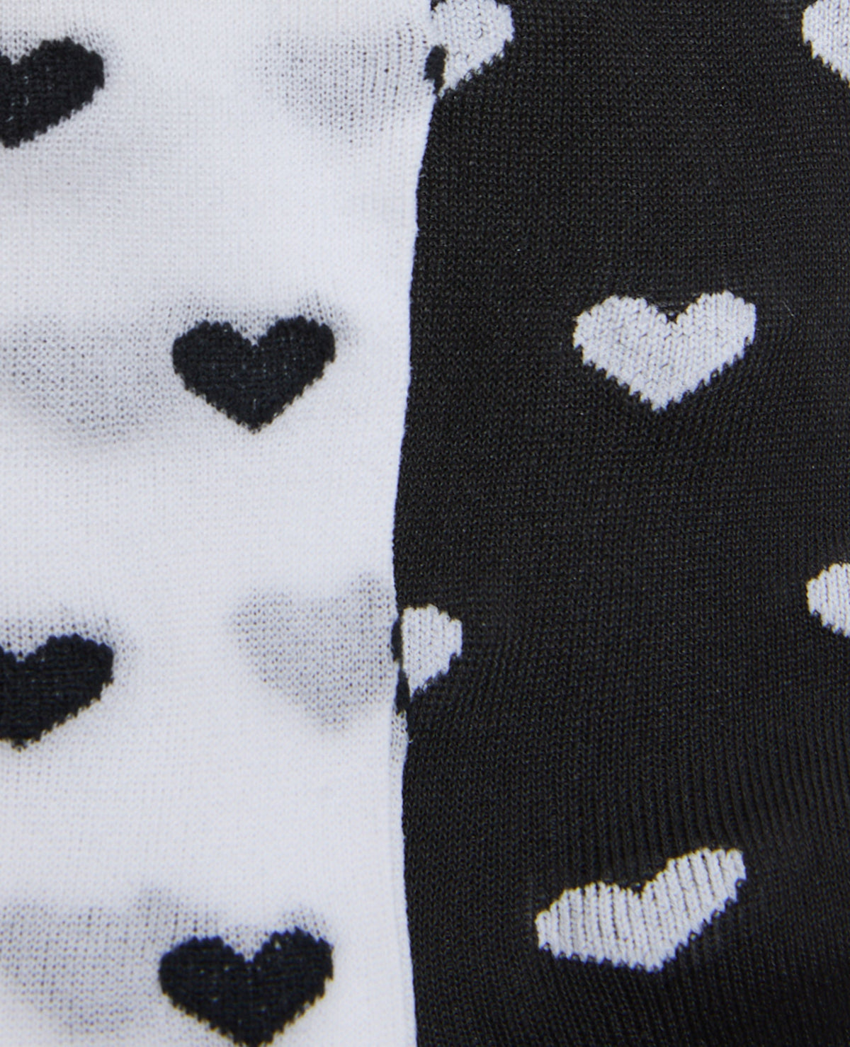 2 paires de chaussettes transparentes avec cœurs