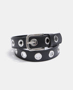 Ceinture en simili avec œillets métalliques