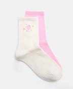 2 paires de chaussettes avec trèfles 4 feuilles