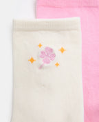 2 paires de chaussettes avec trèfles 4 feuilles