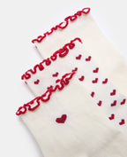 3 paires de chaussettes avec cœurs