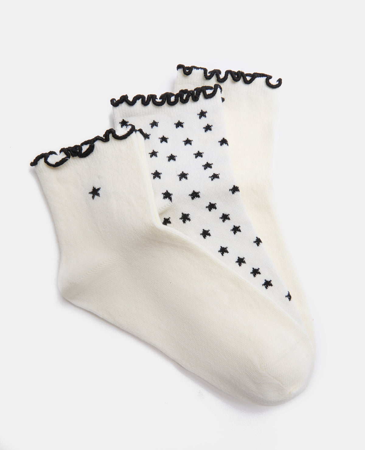 3 paires de chaussettes avec étoiles