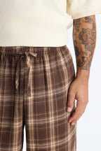 Pantalon de détente à carreaux Wind Down - Marron