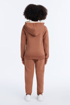 Ensemble de jogging Mini Feel The Warmth doublé Sherpa - Mocha