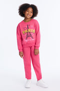 Ensemble jogging Mini Tour Eiffel Amoureuse de Paris – Rose vif