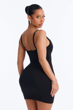 Robe courte en modal de première qualité Wear On Repeat - Noir