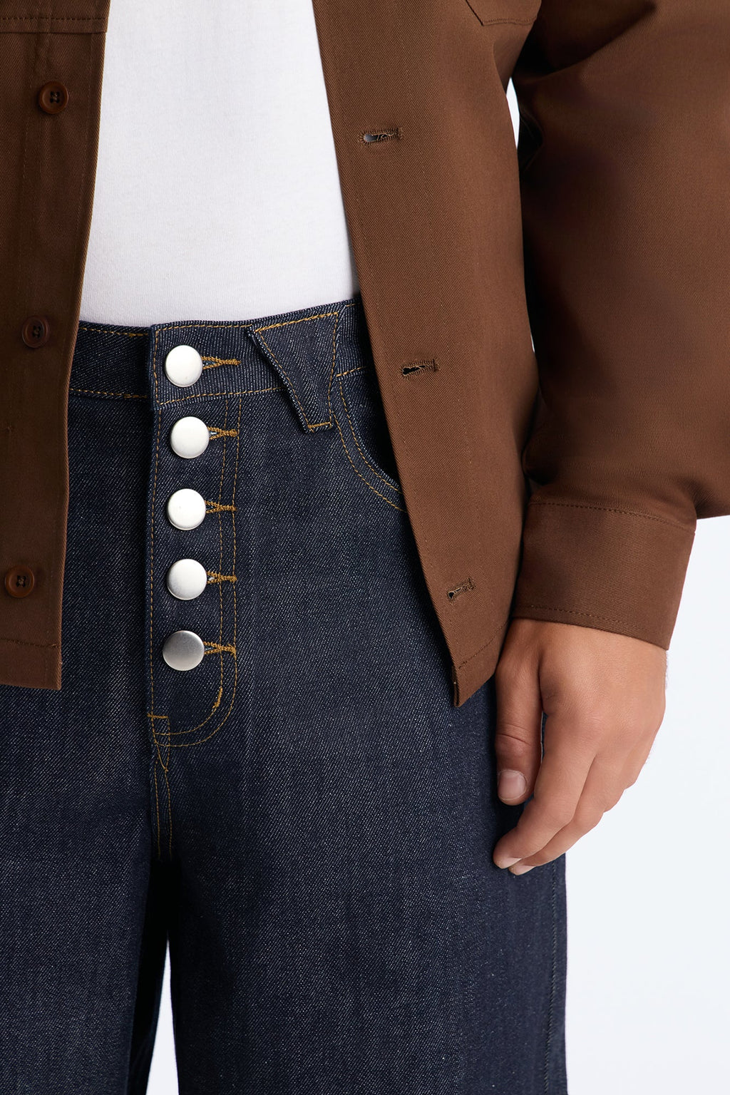 Jean cargo ample brut - Indigo