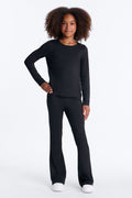 Ensemble pantalon patte d'éléphant Mini Talk To Ya Later - Noir