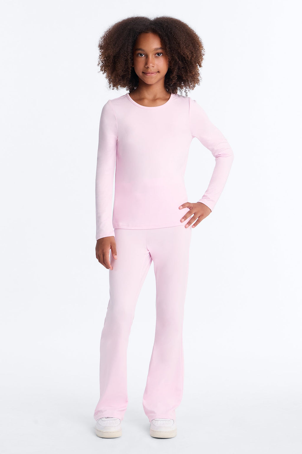 Ensemble pantalon mini pattes d'éléphant « Talk To Ya Later » – Rose