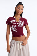 T-shirt Heavenly Athletic Club - Bourgogne/combo