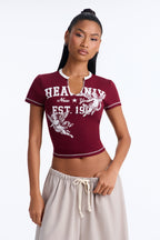 T-shirt Heavenly Athletic Club - Bourgogne/combo