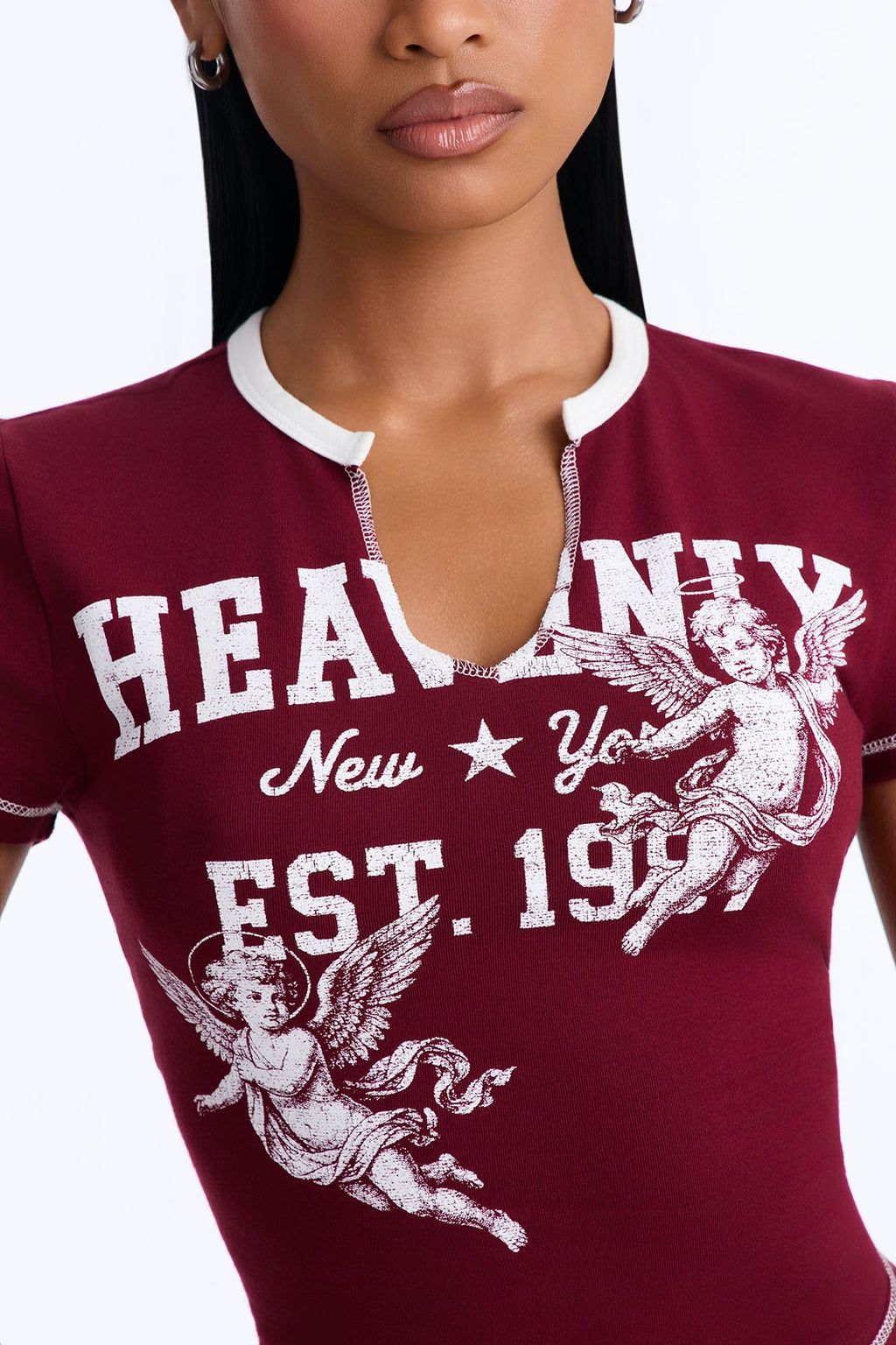 T-shirt Heavenly Athletic Club - Bourgogne/combo