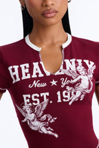 T-shirt Heavenly Athletic Club - Bourgogne/combo