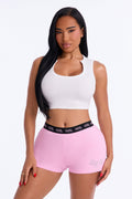 Short boxer Von Dutch à strass - Rose