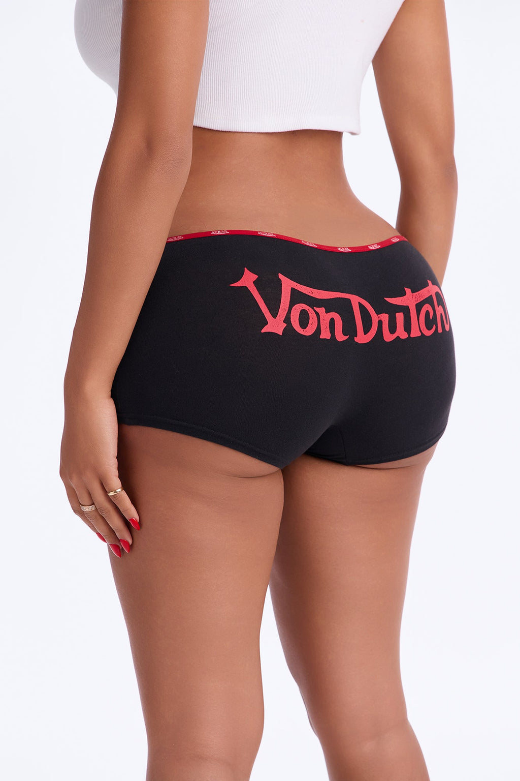 Culotte coquine Von Dutch contrastée - Noir/Rouge