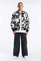 Blouson aviateur camouflage Every Step Of The Way - Noir/Blanc