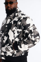 Blouson aviateur camouflage Every Step Of The Way - Noir/Blanc