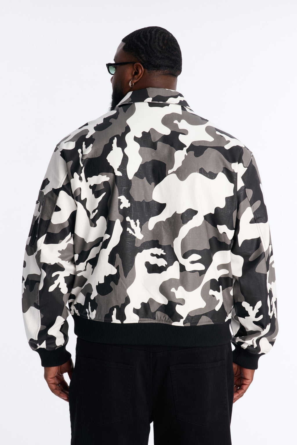 Blouson aviateur camouflage Every Step Of The Way - Noir/Blanc