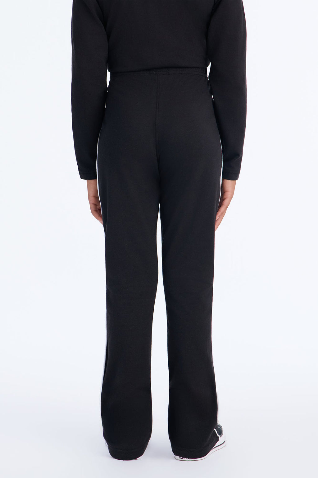 Mini-pantalon évasé brodé "Sporty Girl" - Noir/Blanc